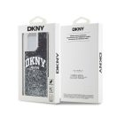 DKNY Liquid Glitter Arch Logo iPhone 13 Pro hátlap tok, fekete