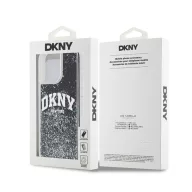  DKNY Liquid Glitter Arch Logo iPhone 13 Pro hátlap tok, fekete