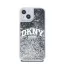 DKNY Liquid Glitter Arch Logo iPhone 14 hátlap tok, fekete