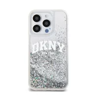   DKNY Liquid Glitter Arch Logo iPhone 14 Pro Max hátlap tok, átlátszó