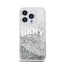 DKNY Liquid Glitter Arch Logo iPhone 14 Pro hátlap tok, átlátszó
