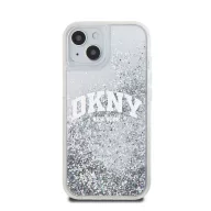   DKNY Liquid Glitter Arch Logo iPhone 14 hátlap tok, átlátszó