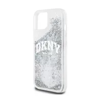   DKNY Liquid Glitter Arch Logo iPhone 14 hátlap tok, átlátszó