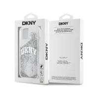   DKNY Liquid Glitter Arch Logo iPhone 14 hátlap tok, átlátszó