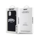 DKNY Liquid Silicone Arch Logo iPhone 11 Magsafe hátlap tok, fekete