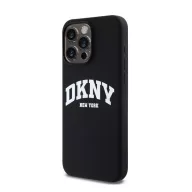   DKNY Liquid Silicone Arch Logo iPhone 14 Pro Max Magsafe hátlap tok, fekete
