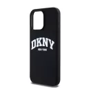 DKNY Liquid Silicone Arch Logo iPhone 14 Pro Max Magsafe hátlap tok, fekete