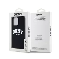   DKNY Liquid Silicone Arch Logo iPhone 14 Pro Max Magsafe hátlap tok, fekete