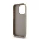 DKNY PU Leather Checkered Pattern and Stripe iPhone 13 Pro hátlap tok, bézs