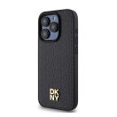 DKNY PU Leather Repeat Pattern Stack Logo iPhone 14 Pro Max Magsafe hátlap tok, fekete