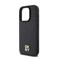   DKNY PU Leather Repeat Pattern Stack Logo iPhone 14 Pro Max Magsafe hátlap tok, fekete