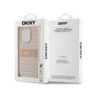 DKNY PU Leather Repeat Pattern Tonal Stripe iPhone 14 Pro Max hátlap tok, rózsaszín