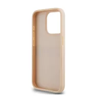   DKNY PU Leather Repeat Pattern Tonal Stripe iPhone 15 Pro Max hátlap tok, rózsaszín
