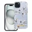 Forcell F-Protect Mirage Apple iPhone 15 Plus Magsafe kompatibilis hátlap tok, tavaszi virágok, levander szürke