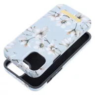   Forcell F-Protect Mirage Apple iPhone 15 Plus Magsafe kompatibilis hátlap tok, tavaszi virágok, levander szürke