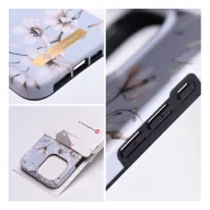   Forcell F-Protect Mirage Apple iPhone 15 Plus Magsafe kompatibilis hátlap tok, tavaszi virágok, levander szürke