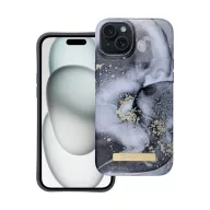   Forcell F-Protect Mirage Apple iPhone 15 Plus Magsafe kompatibilis hátlap tok, márvány minta, szürke