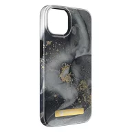   Forcell F-Protect Mirage Apple iPhone 15 Plus Magsafe kompatibilis hátlap tok, márvány minta, szürke