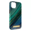 Forcell F-Protect Mirage Apple iPhone 15 Plus Magsafe kompatibilis hátlap tok, márvány minta, jáde zöld