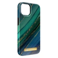   Forcell F-Protect Mirage Apple iPhone 15 Plus Magsafe kompatibilis hátlap tok, márvány minta, jáde zöld