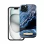Forcell F-Protect Mirage Apple iPhone 15 Plus Magsafe kompatibilis hátlap tok, márvány minta, kék