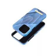   Forcell F-Protect Mirage Apple iPhone 15 Pro Max Magsafe kompatibilis hátlap tok, madártoll minta, kék
