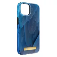   Forcell F-Protect Mirage Apple iPhone 15 Pro Max Magsafe kompatibilis hátlap tok, madártoll minta, kék