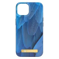   Forcell F-Protect Mirage Apple iPhone 15 Pro Max Magsafe kompatibilis hátlap tok, madártoll minta, kék