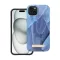 Forcell F-Protect Mirage Apple iPhone 15 Plus Magsafe kompatibilis hátlap tok, madártoll minta, kék