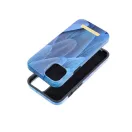 Forcell F-Protect Mirage Apple iPhone 15 Plus Magsafe kompatibilis hátlap tok, madártoll minta, kék