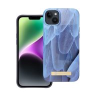   Forcell F-Protect Mirage Apple iPhone 14 Plus Magsafe kompatibilis hátlap tok, madártoll minta, kék