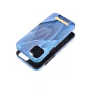 Forcell F-Protect Mirage Apple iPhone 14 Plus Magsafe kompatibilis hátlap tok, madártoll minta, kék