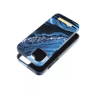   Forcell F-Protect Mirage Apple iPhone 14 Plus Magsafe kompatibilis hátlap tok, márvány minta, kék
