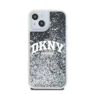   DKNY Liquid Glitter Big Logo Apple iPhone 15 Plus / 14 Plus hátlap tok, fekete, DKHCP15MLBNAEK
