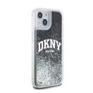 DKNY Liquid Glitter Big Logo Apple iPhone 15 Plus / 14 Plus hátlap tok, fekete, DKHCP15MLBNAEK