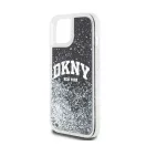 DKNY Liquid Glitter Big Logo Apple iPhone 15 Plus / 14 Plus hátlap tok, fekete, DKHCP15MLBNAEK