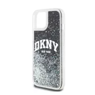  DKNY Liquid Glitter Big Logo Apple iPhone 15 Plus / 14 Plus hátlap tok, fekete, DKHCP15MLBNAEK