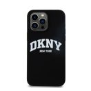 DKNY Liquid Silicone White Printed Logo Apple iPhone 13 Pro Max Magsafe hátlap tok, fekete, DKHMP13XSNYACH
