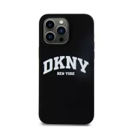   DKNY Liquid Silicone White Printed Logo Apple iPhone 13 Pro Max Magsafe hátlap tok, fekete, DKHMP13XSNYACH