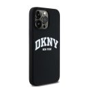 DKNY Liquid Silicone White Printed Logo Apple iPhone 13 Pro Max Magsafe hátlap tok, fekete, DKHMP13XSNYACH