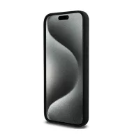   DKNY Liquid Silicone White Printed Logo Apple iPhone 13 Pro Max Magsafe hátlap tok, fekete, DKHMP13XSNYACH