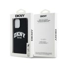 DKNY Liquid Silicone White Printed Logo Apple iPhone 13 Pro Max Magsafe hátlap tok, fekete, DKHMP13XSNYACH