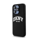 DKNY Liquid Silicone White Printed Logo Apple iPhone 13 Pro / 13 Magsafe hátlap tok, fekete, DKHMP13LSNYACH