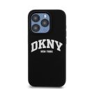 DKNY Liquid Silicone White Printed Logo Apple iPhone 13 Pro / 13 Magsafe hátlap tok, fekete, DKHMP13LSNYACH