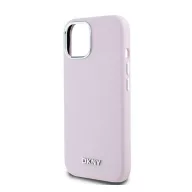   DKNY Liquid Silicone Small Metal Logo Apple iPhone 15 Plus / 14 Plus Magsafe hátlap tok, rózsaszín, DKHMP15MSMCHLP