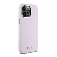   DKNY Liquid Silicone Small Metal Logo iPhone 14 Pro Max Magsafe hátlap tok, rózsaszín, DKHMP14XSMCHLP
