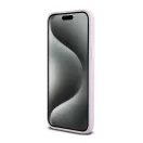 DKNY Liquid Silicone Small Metal Logo iPhone 14 Pro Max Magsafe hátlap tok, rózsaszín, DKHMP14XSMCHLP