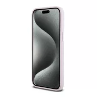   DKNY Liquid Silicone Small Metal Logo iPhone 14 Pro Max Magsafe hátlap tok, rózsaszín, DKHMP14XSMCHLP