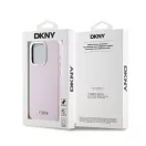 DKNY Liquid Silicone Small Metal Logo Apple iPhone 14 Pro Magsafe hátlap tok, rózsaszín,  DKHMP14LSMCHLP