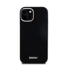 DKNY Liquid Silicone Small Metal Logo Apple iPhone 15 Plus / 14 Plus Magsafe hátlap tok, fekete, DKHMP15MSMCHLK